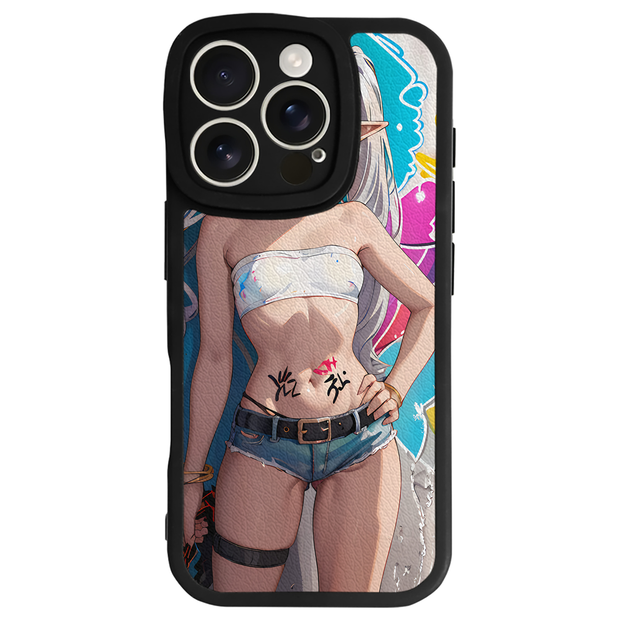 （画像用） 葬送のフリーレン Frieren 【iPhone 16シリーズ対応】シリコンスマホケース（レザー調） 材質：シリコン